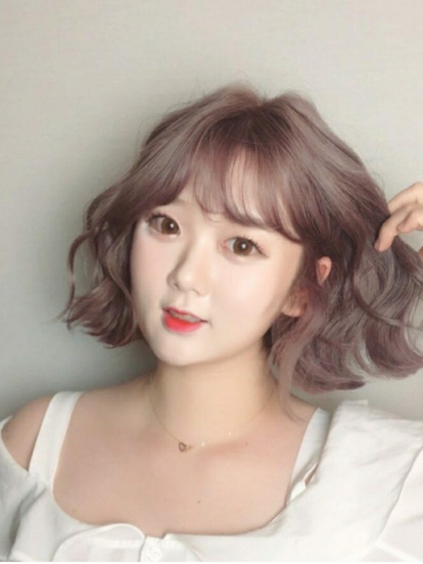 헤어샵426 시술 사진 - 애쉬바이올렛 단발 염색 답십리 미용실